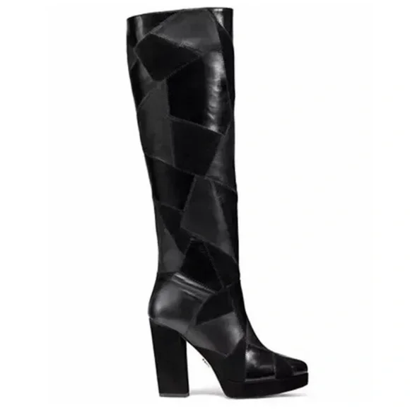 NEW Michael Kors Hanya Patchwork Boots - 9.5 - Picture 1 of 4